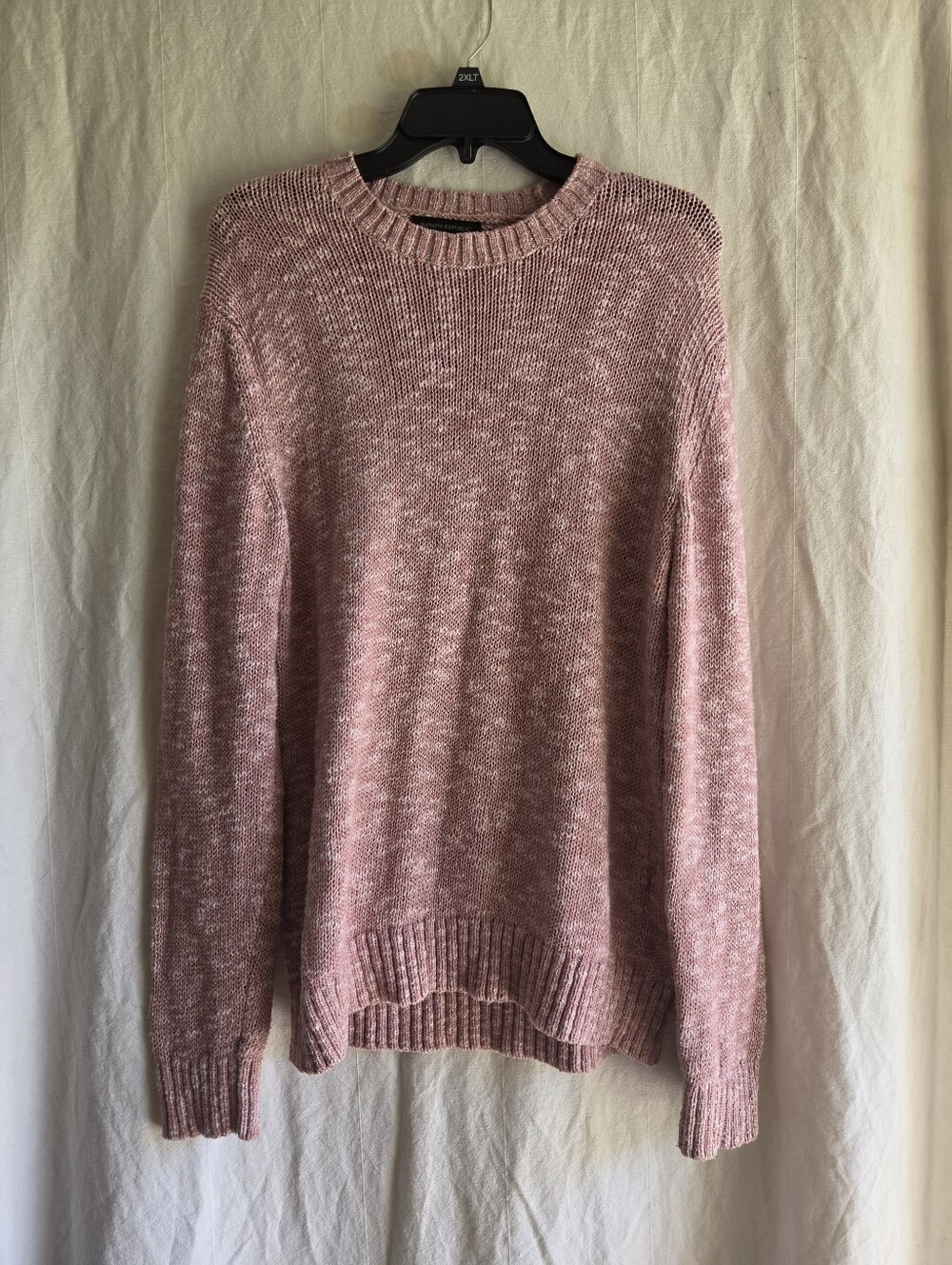 Banana Republic Pink Pullover Crewneck Sweater Womens Small Cotton Linen Blend